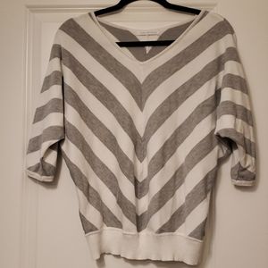 Grey and white sweater
